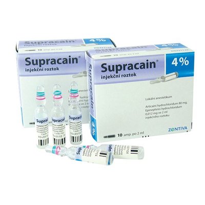 Supracain 4% 10 x 2 ml - SUKL 0093109