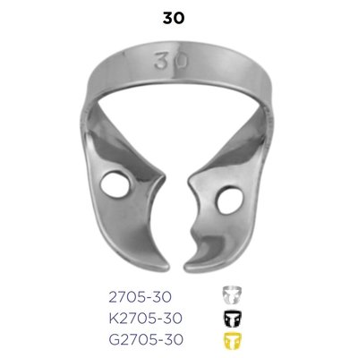 Kofferdamová spona 30 - horní molar