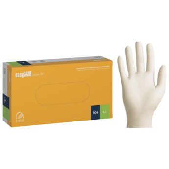 RUKAVICE latexové nepudrované EasyCare, bílé, velikost XL, 100ks