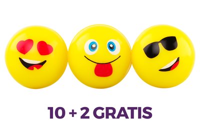 Zabawka - Piłka kauczuk z uśmiechem 10 + 2 GRATIS