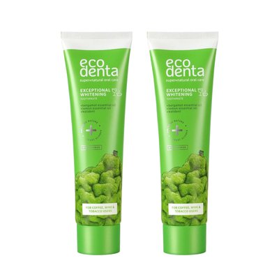 Ecodenta Anti Coffee & Tobacco bělicí zubní pasta 2×100 ml