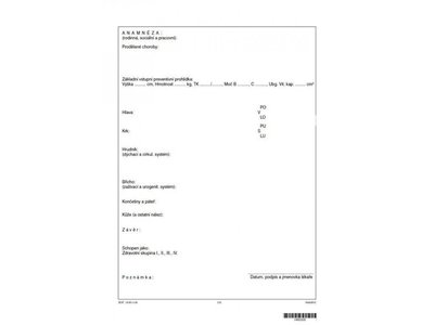 Zdravotní záznam silný 250g (menší) 21 x 28 cm