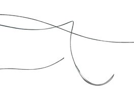 Supramid - Packung 12 Stück schwarz, 45 cm, DS12, 3/8 Kreis, schneidend, 12 mm, USP 4/0