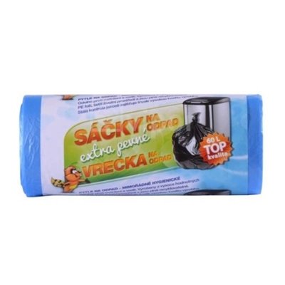 Sáček do koše HDPE na odpad TOP 60 l, 30 ks/role, modrý