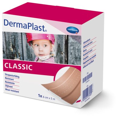 DermaPlast classic náplast z textilní tkaniny 6 cm × 5 m