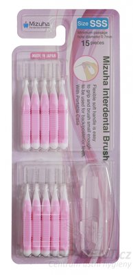Mizuha mezizubní kartáčky SSS 0,7 mm (růžová),15 ks