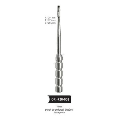 Punch do perforacji śluzówki - prosty 4mm - 4mm