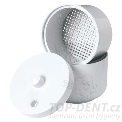 PURE čisticí box na vrtáčky se sítkem a víkem (bílý), 1ks