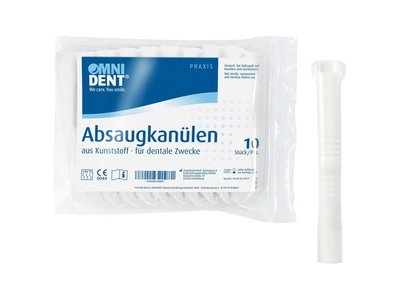 OMNI Odsávací kanyly velké, 10ks, bílé