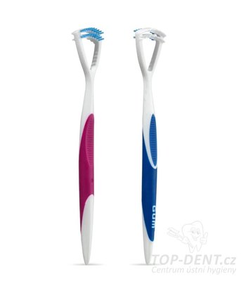 GUM Dual Action škrabka na jazyk s kartáčkem