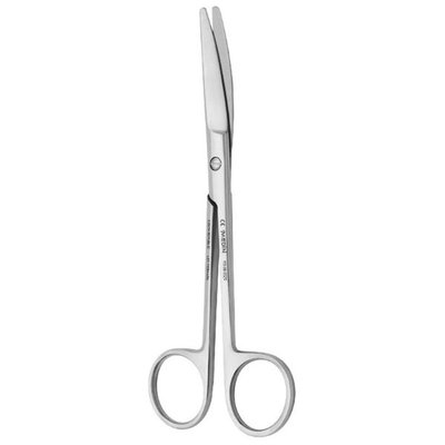 Nůžky chirurgické zahnuté tupé; 150 mm