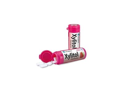 miradent Xylitolové jahodové žvýkačky 30ks