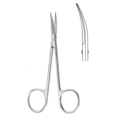Nůžky na dáseň chirurgické, 11,5 cm - Zahnuté