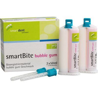 smartdent SmartBite Registrát Skusu Bubble Gum Dvojitá Kartuše Růžová 50ml 2ks