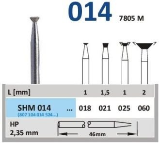 HORICO diamantový sintrovaný vrták - obrátený kónus ISO18