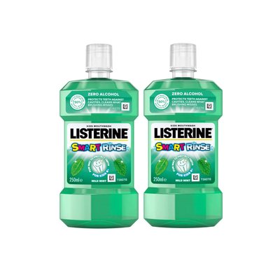Listerine Smart Rinse Mint dětská ústní voda 2× 250 ml