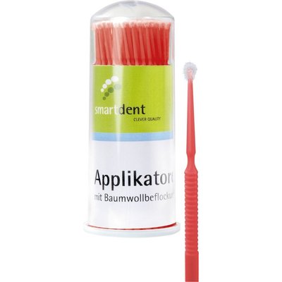 smartdent Mikroaplikátory Fine Červená 100ks 4+1 Zdarma