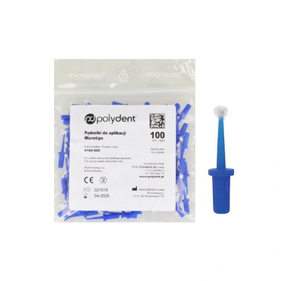 Mikroaplikátory se štětinkou modré, 100 ks