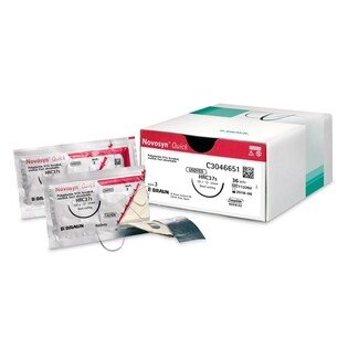 Novosyn Quick 4/0 70cm igła 22mm 1/2 koła okrągła Easyslide (HR22) 36szt/opak. C3046029 szew wchłanialny niebarwiony poliglaktynowy