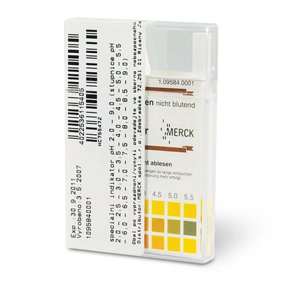 pH indikátorové proužky "nekrvácející" pH 2.0–9.0, 100 ks