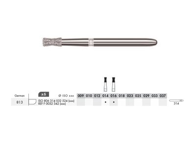 Diamant - mašlička FG M (6ks) - Velikost: 016