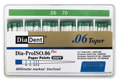 Papírové čepy DiaDent 6% 070