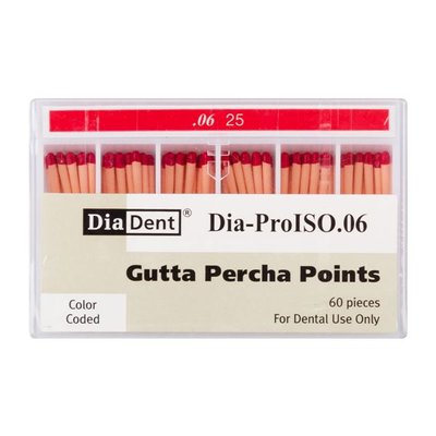 Gutap.čepy DiaDent 025 kalibrované, kón. 6%