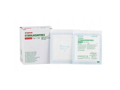 STERIL kompres 7,5 x 7,5 cm 17/8, sterilní – 25 x 2 ks