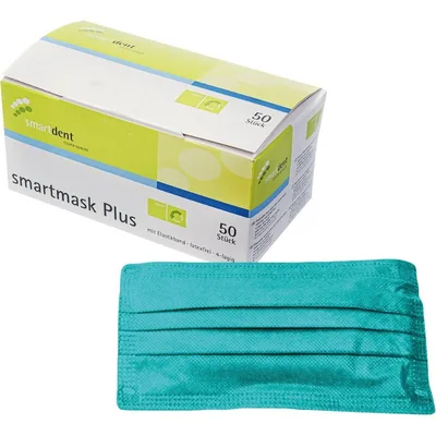 smartdent smartmask Plus Ústenky Tyrkys 50ks
