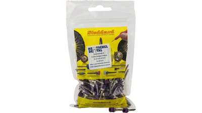 SMART Line Nylon Polierbürsten - Packung 100 Stück lila mittel, Ø 7 mm