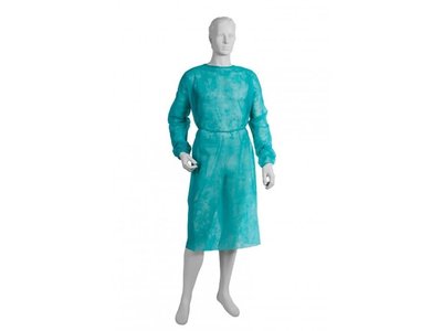 Návštěvnický plášť s gumičkou, velikost XL, 10 ks, zelený