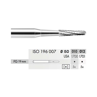 Tvrdokovový vrtáček kónický kulatý FG 012 5ks