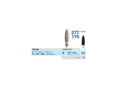 Tvrdokovová fréza - vajíčko, 277175, průměr 4mm