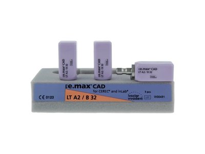 IVOCLAR - IPS e.max CAD for CEREC and inLab LT B32 1x3 blocks: