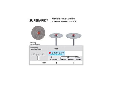 Disk ze sintrovaných diamantů - sypaný shora, SH396 C, průměr 1,9cm, zrnitost jemná