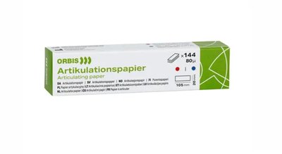 ORBIS artikulační papír 80µ modrý/červený, 12x12 listů