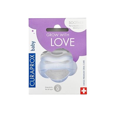 Curaprox Grow With Love 0 m+ dudlík - MODRÝ