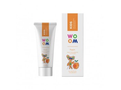 WOOM KIDS pasta do zębów peach 3-8 50ml