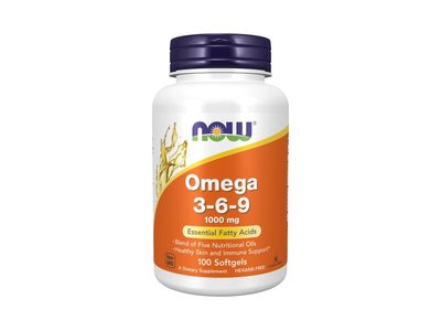 NOW Foods - Omega 3-6-9 1000mg, 100 softgel kapslí