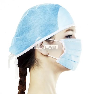 Ústenky 3vrstvá s gumičkou - barva modrá 50ks