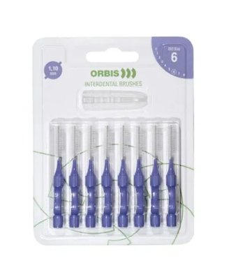 ORBIS mezizubní kartáček, 1,1 mm, barva fialová, 8 ks
