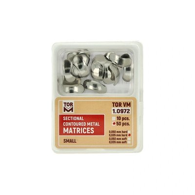 TOR VM Sekční Tvarované Matrice Small Hard 0,050mm 50ks