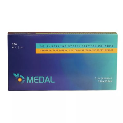 Torebki do sterylizacji MEDAL 190 x 330 mm 200szt