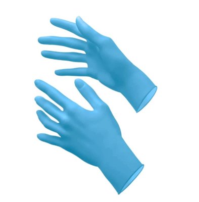 Akzenta Nitrile Gloves - Colour Collection - Ice Blue - Size L