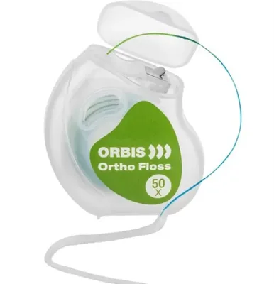 ORBIS Zubní nit Ortho, dávkovač s integrovanou čepelí, 50ks
