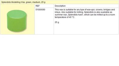 KBI vosk zelený 25g