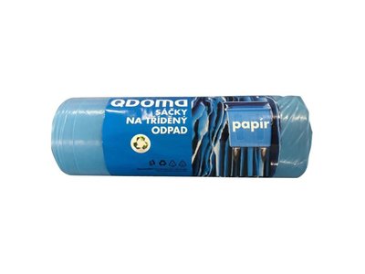 Q-pytle na tříděný odpad PAPÍR LD 120l, modré typ 50