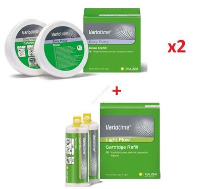 Variotime Easy Putty 2 × 300 ml x 2 op + Variotime Light Flow
