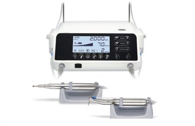 Implantologický motor CAS-2 LED světelný, 2 chirurgické kabely