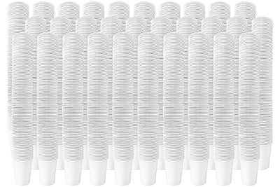 Kubki plastikowe 200 ml 100 szt. x 30 opakowań - Biały